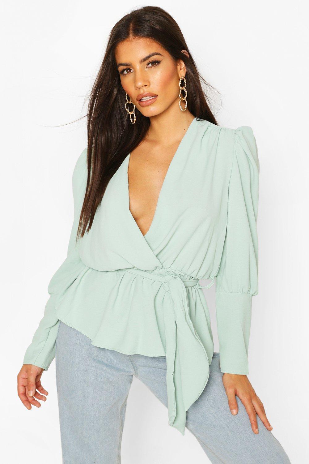 boohoo wrap tops