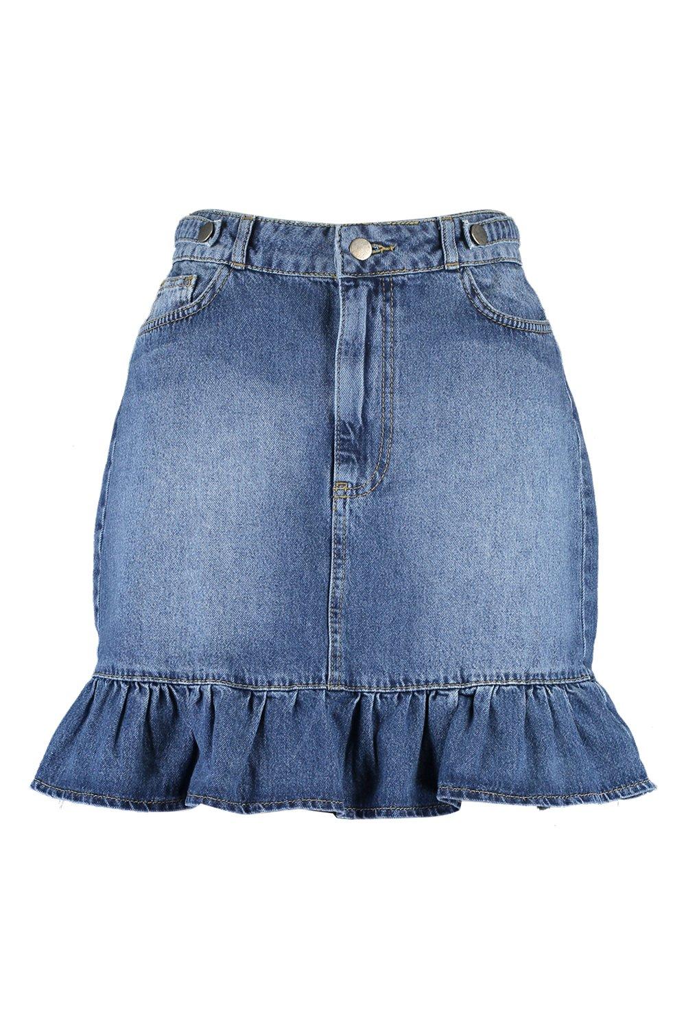 mini skirt with ruffle hem