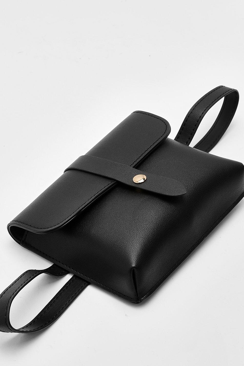 Faux Leather Belted Bum Bag