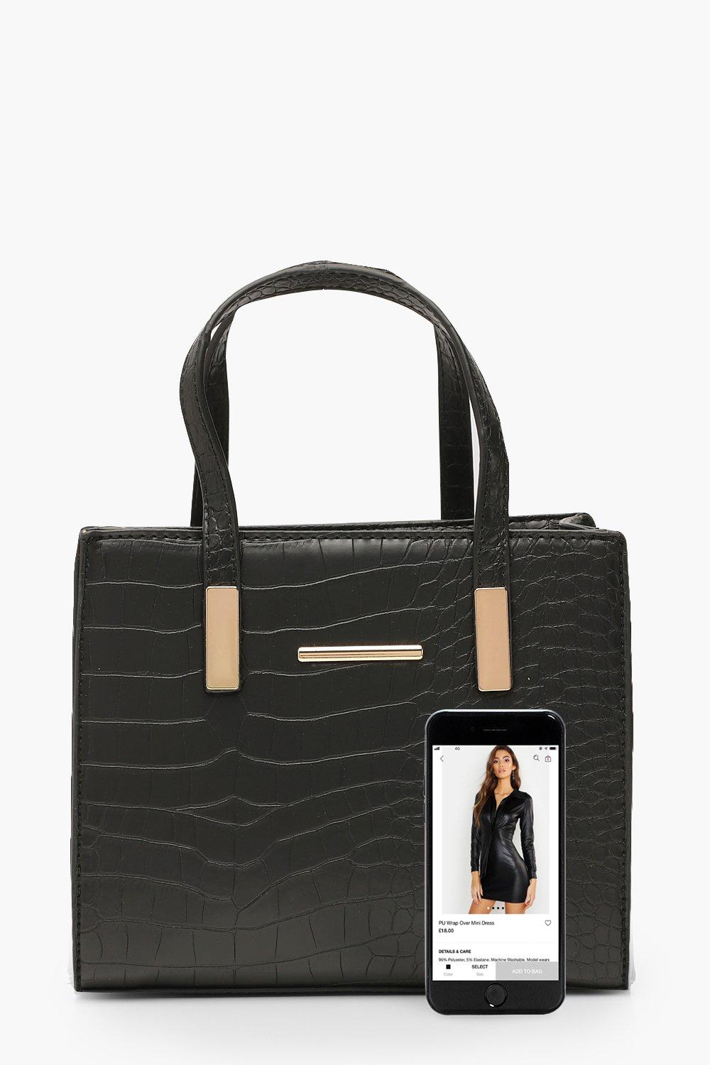 Boohoo black sales handbag