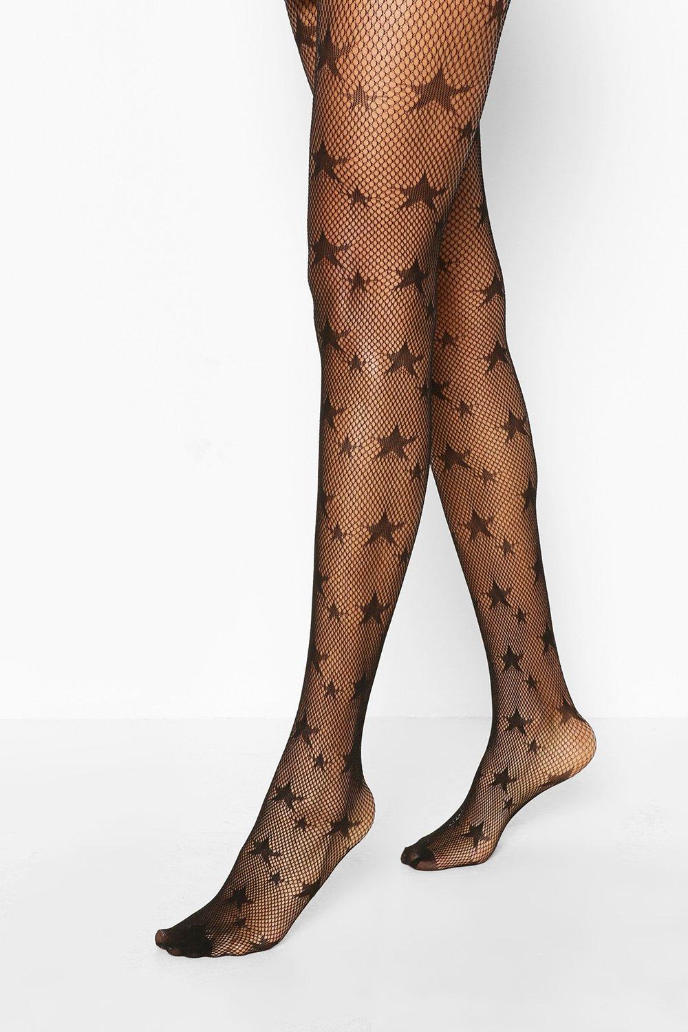 Moon and Star Fishnet Tights