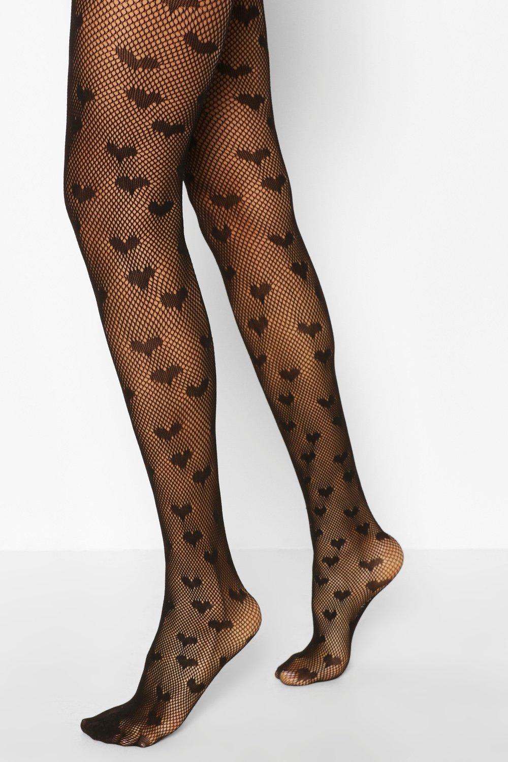 Heart Fishnet Tights