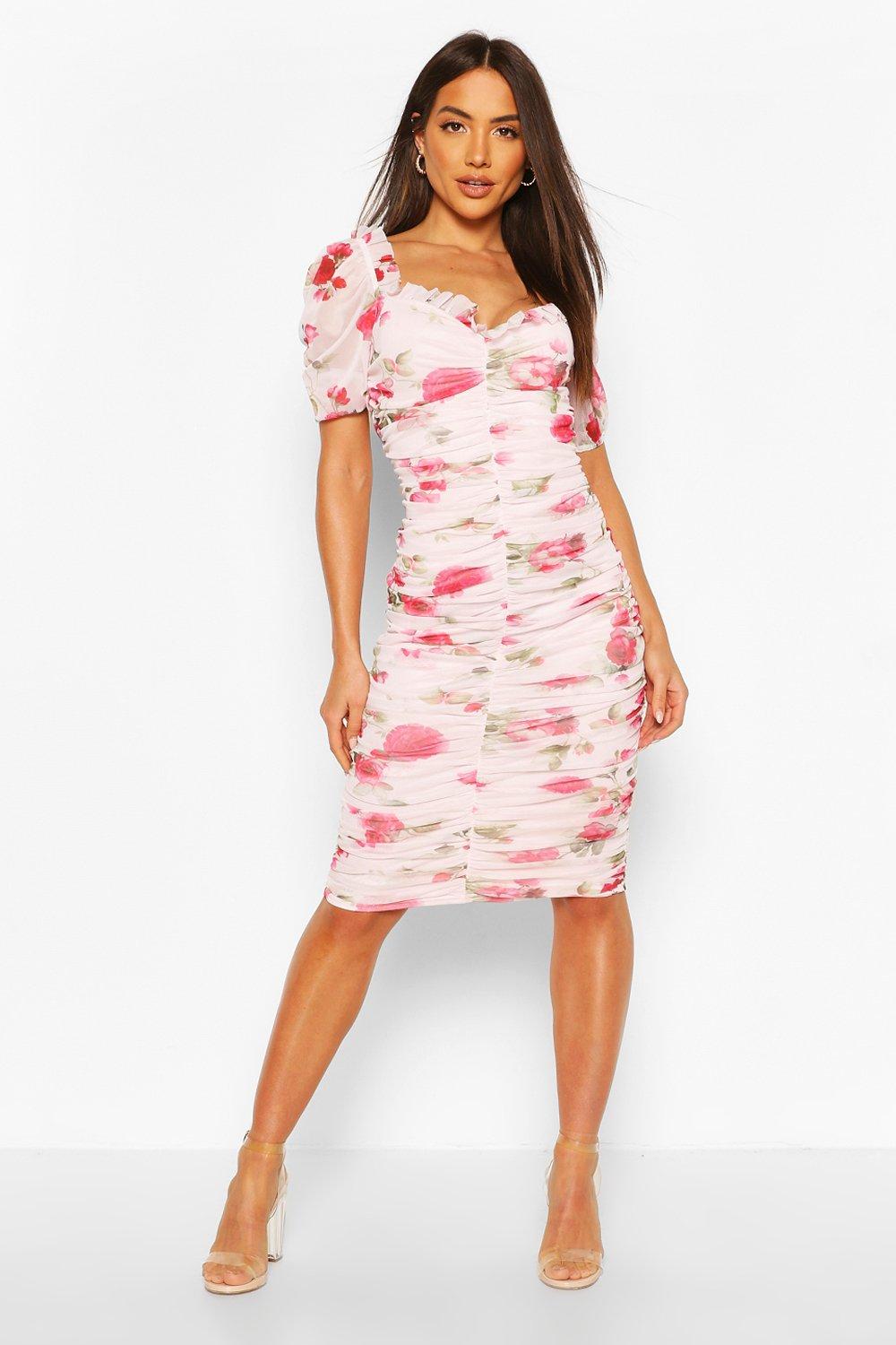 boohoo midi floral dress