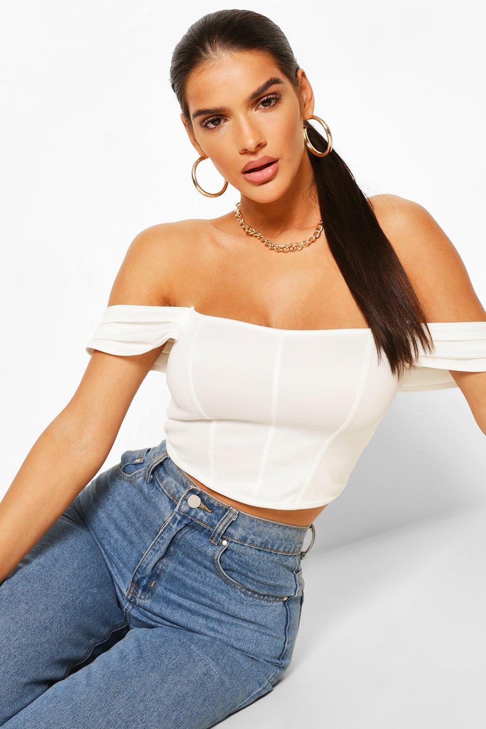 off the shoulder corset top