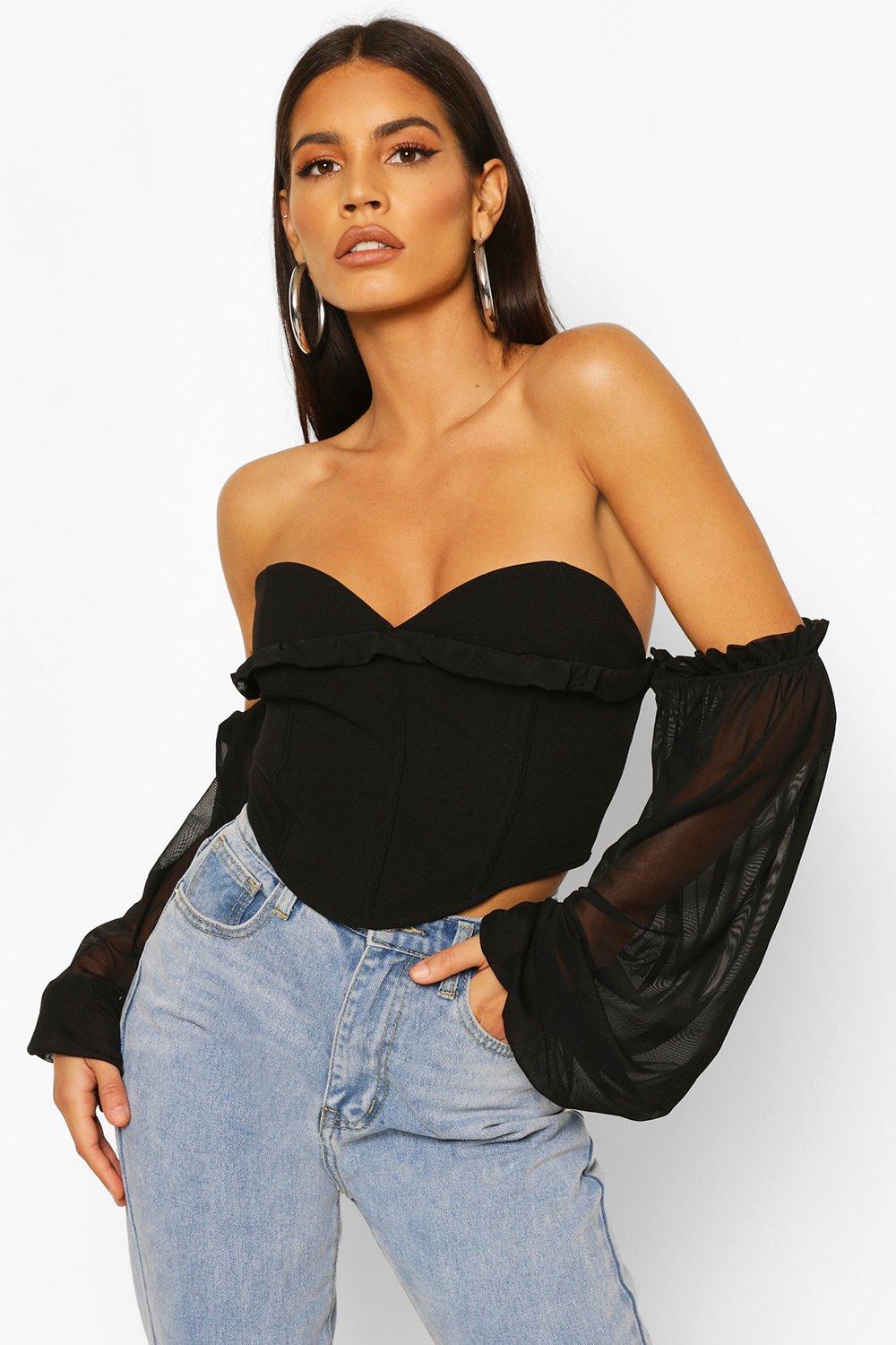 off the shoulder corset top