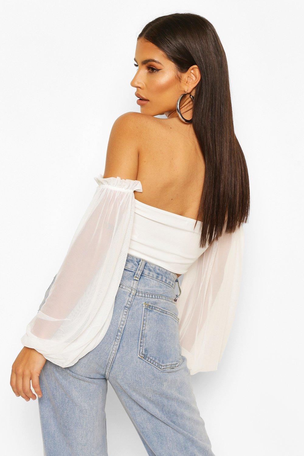 boohoo off the shoulder top