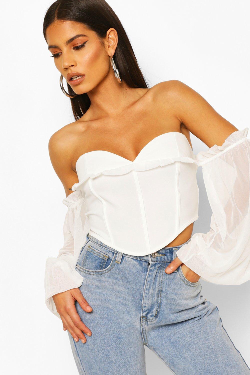 off the shoulder corset top
