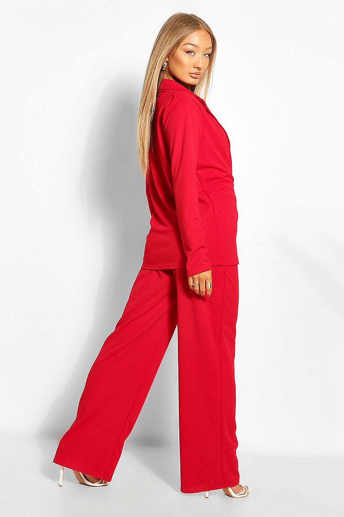 Ensemble blazer coupe oversize et pantalon coupe large Ensemble blazer noué à la taille & pantalon coupe large