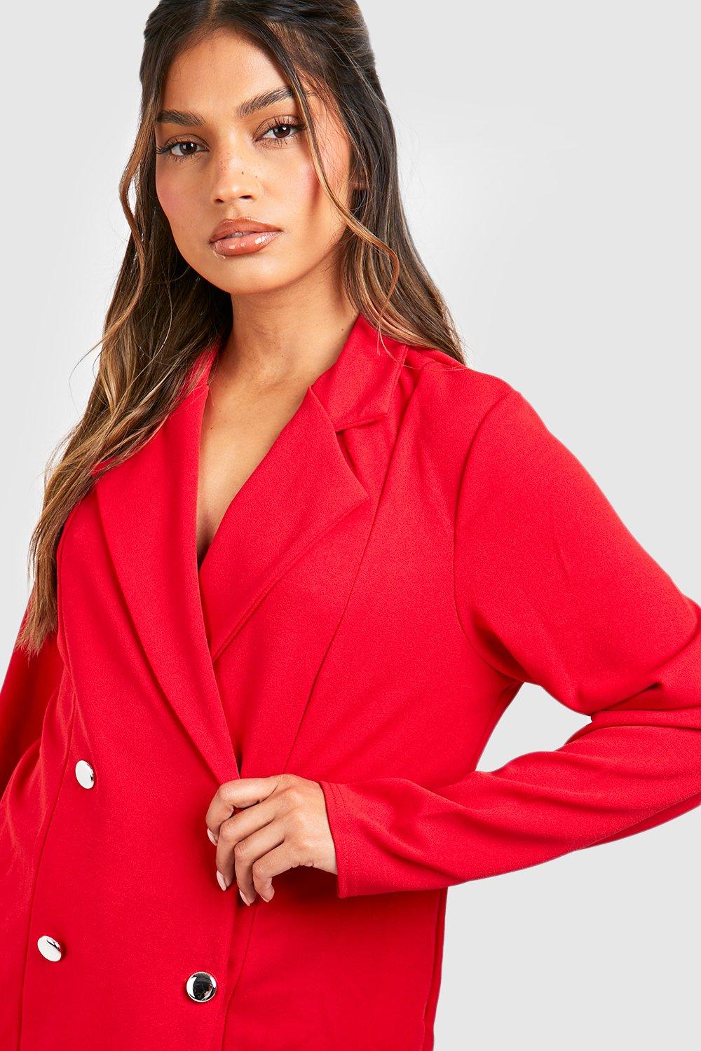 Red womens hot sale suit set