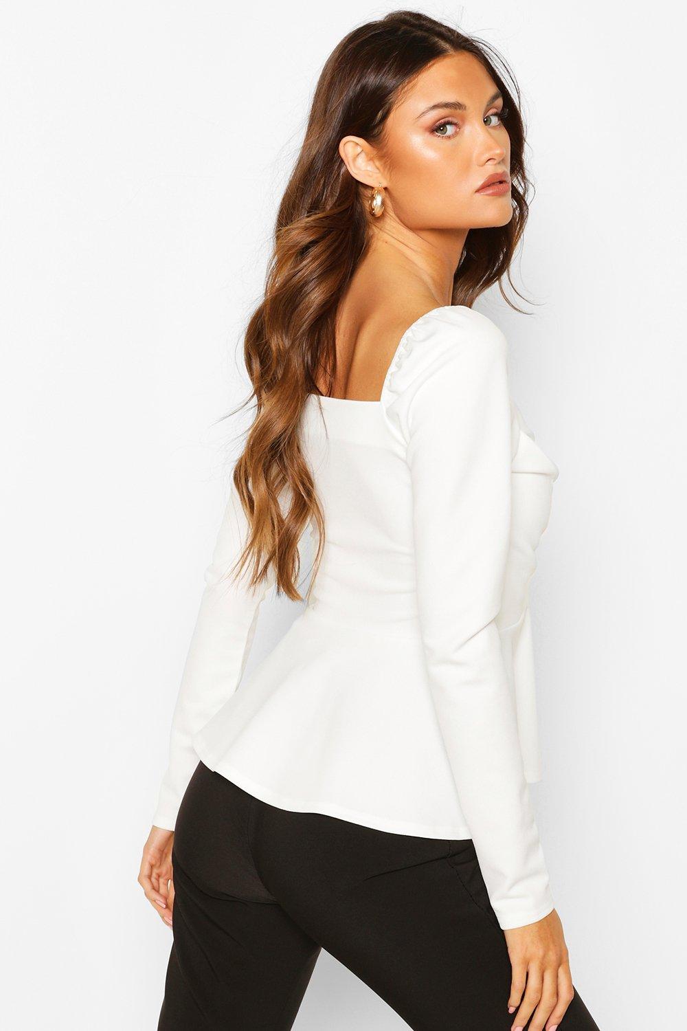 Wrap Over Crepe Tailored Top