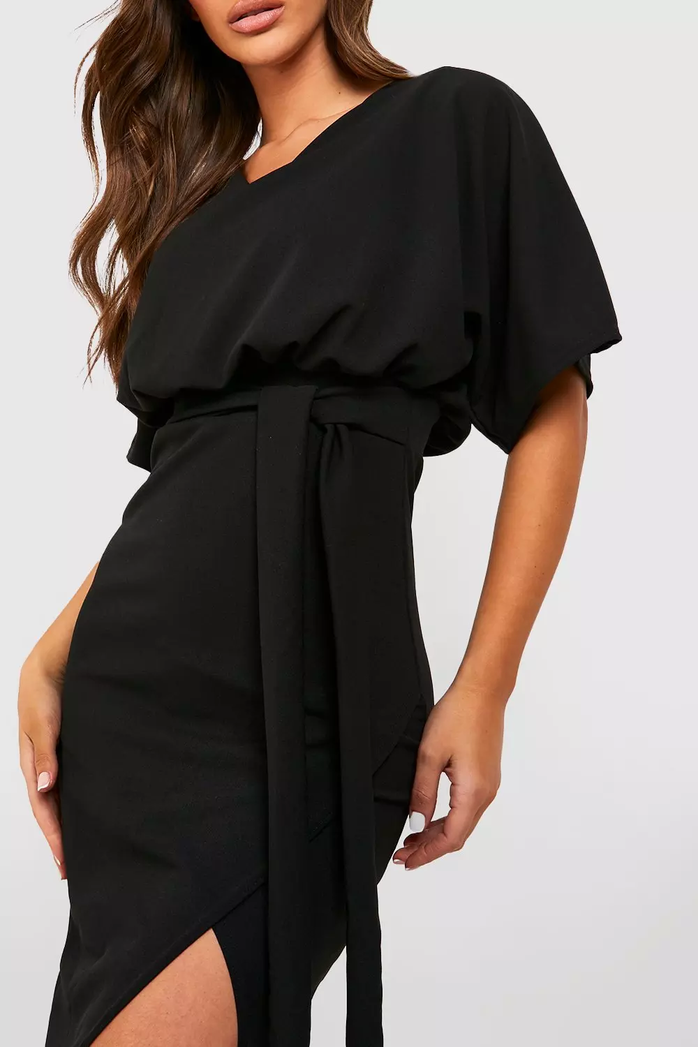 Boohoo kimono dress deals