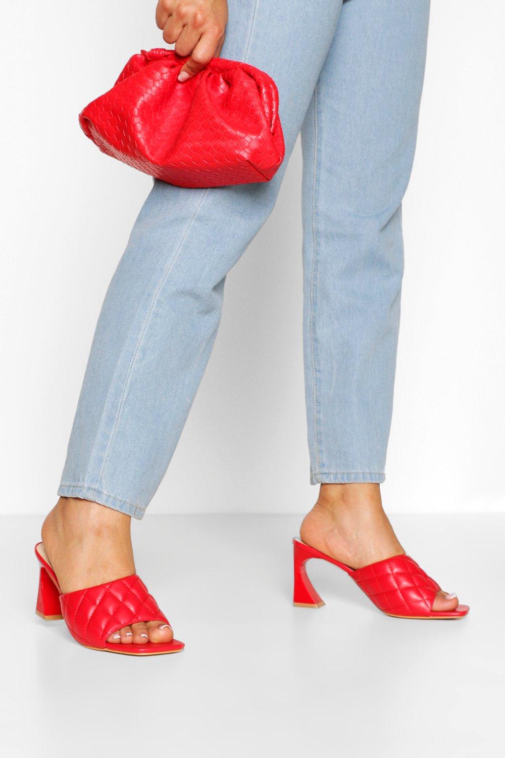 boohoo red heels