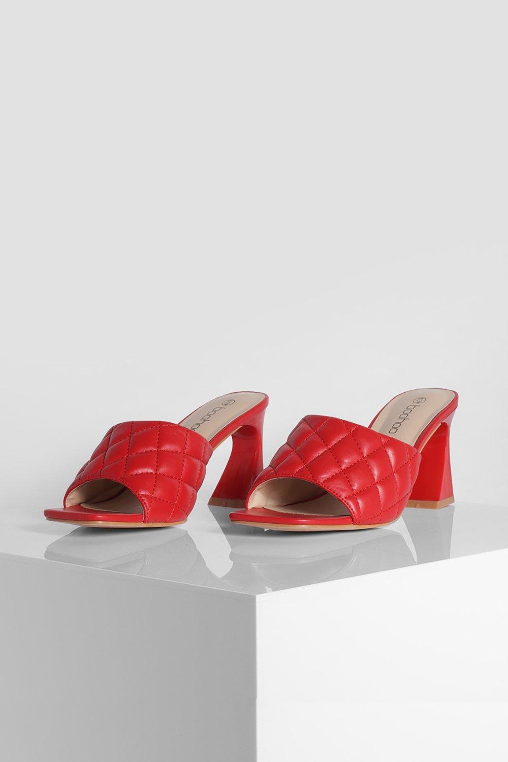 Ladies store red mules