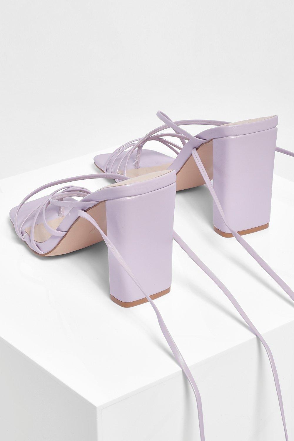 lilac barely there heels