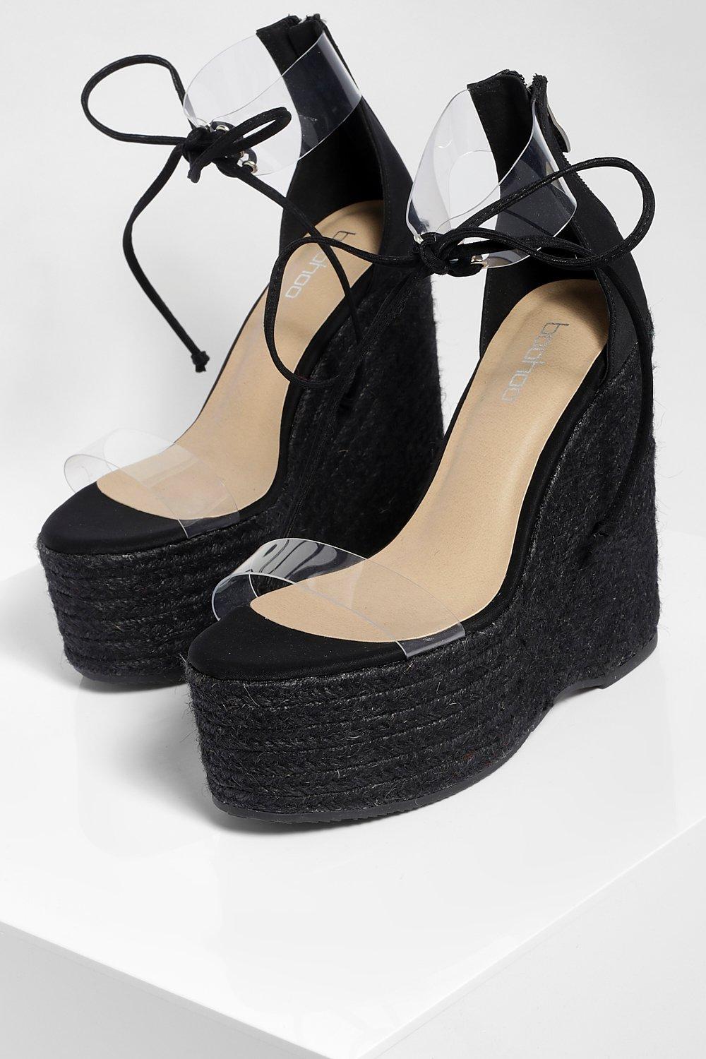 all black espadrille wedges