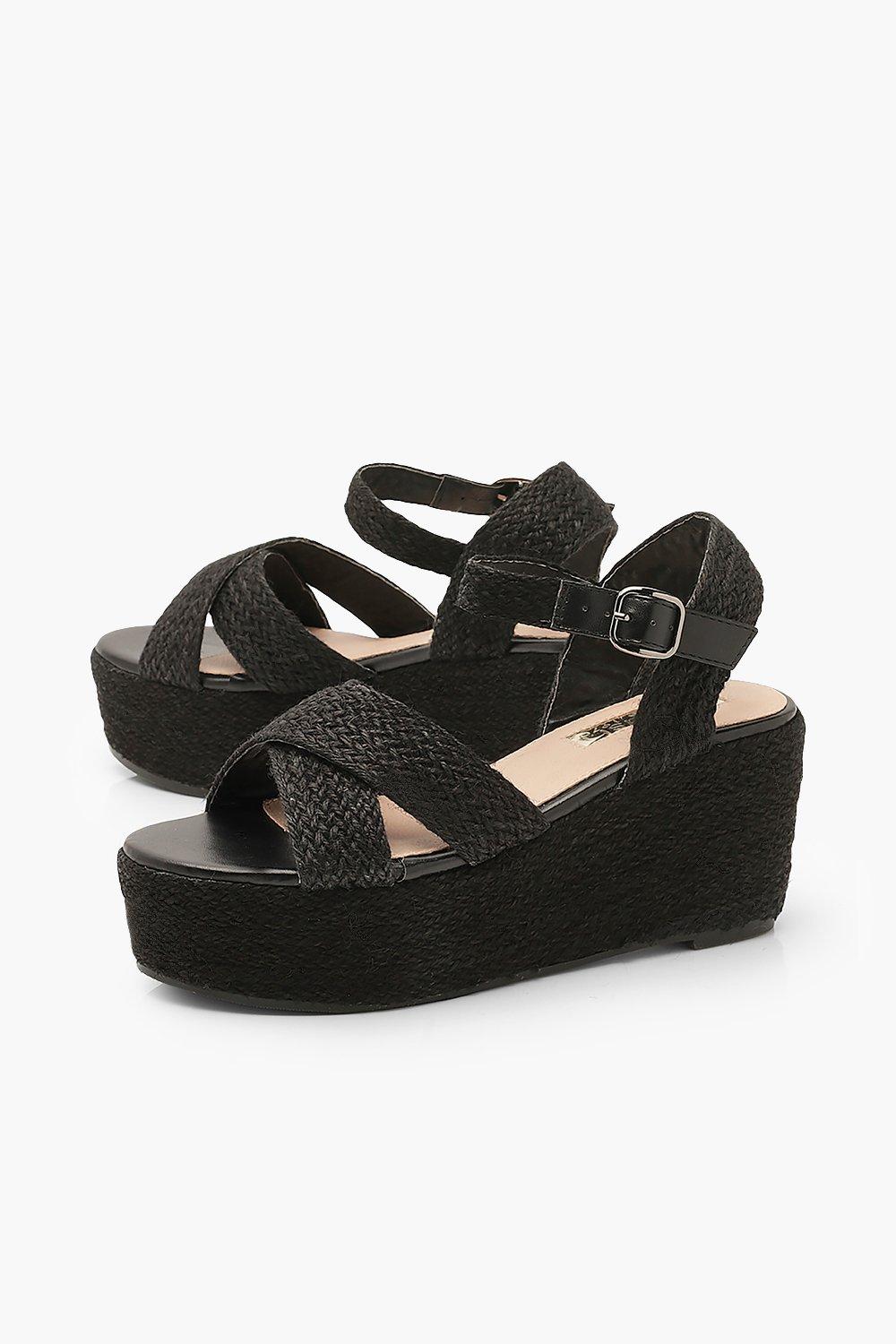 Sandales on sale compensees raphia