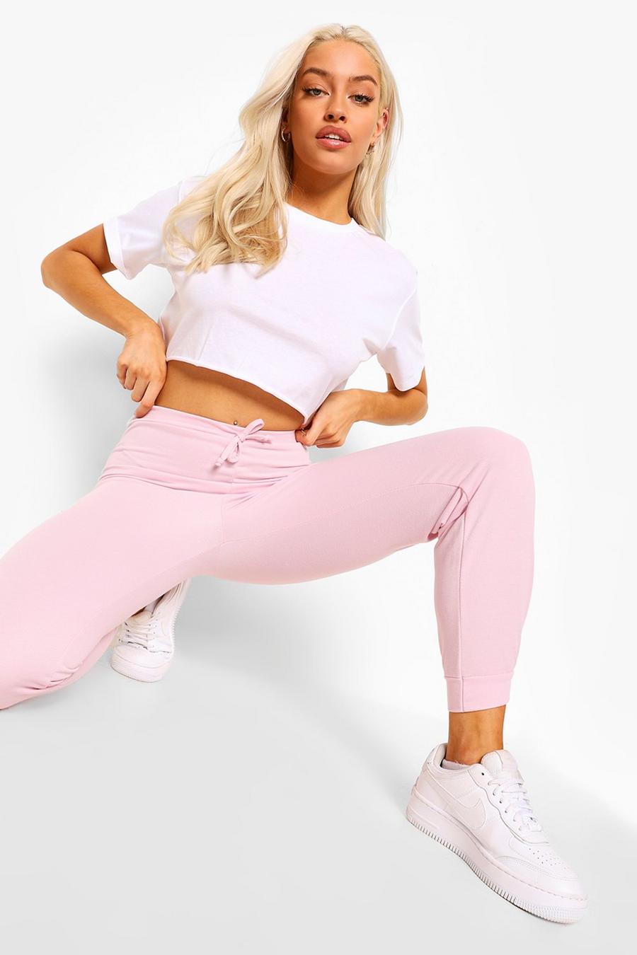 Dusky pink Basic Regular Fit Track Pants image number 1