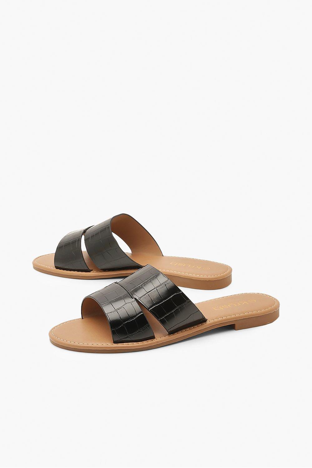 Peep toe hot sale sliders