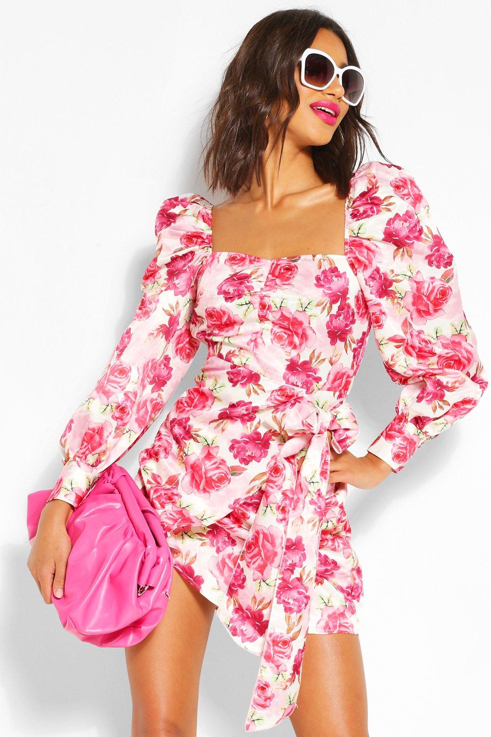 boohoo puff sleeve dress