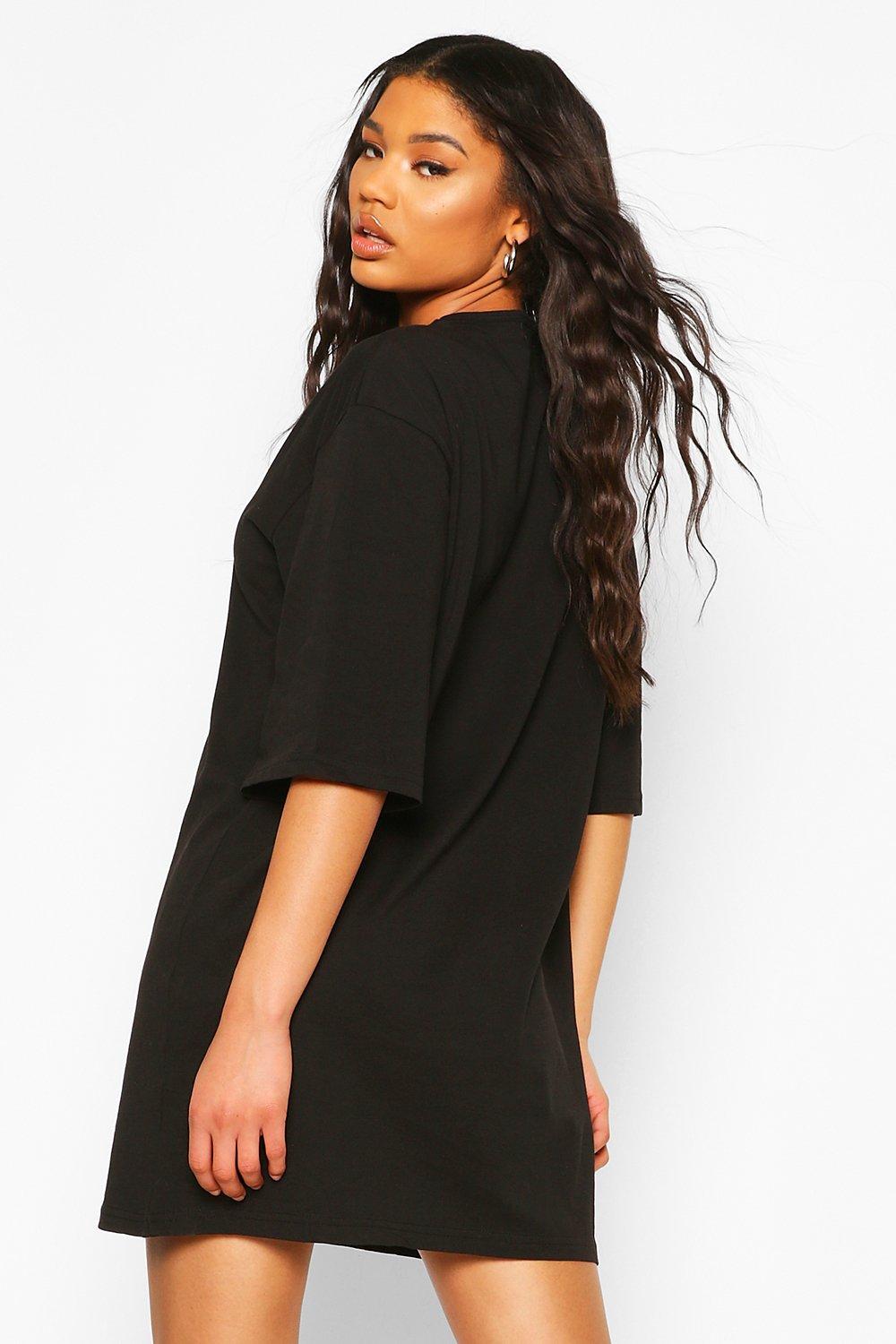 oversized t shirt dress off the shoulder