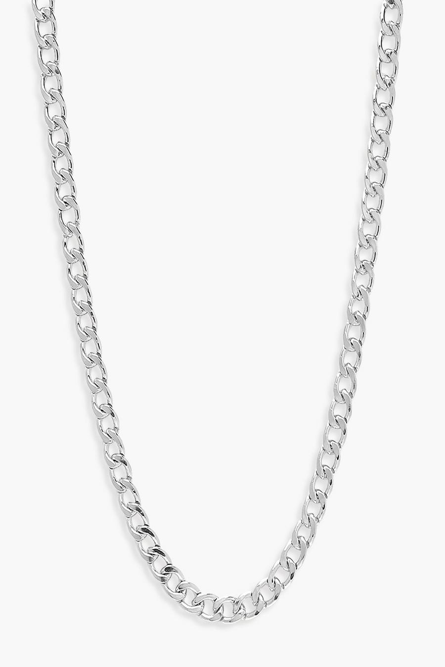 Silver Simple Curb Chain Layering Necklace image number 1