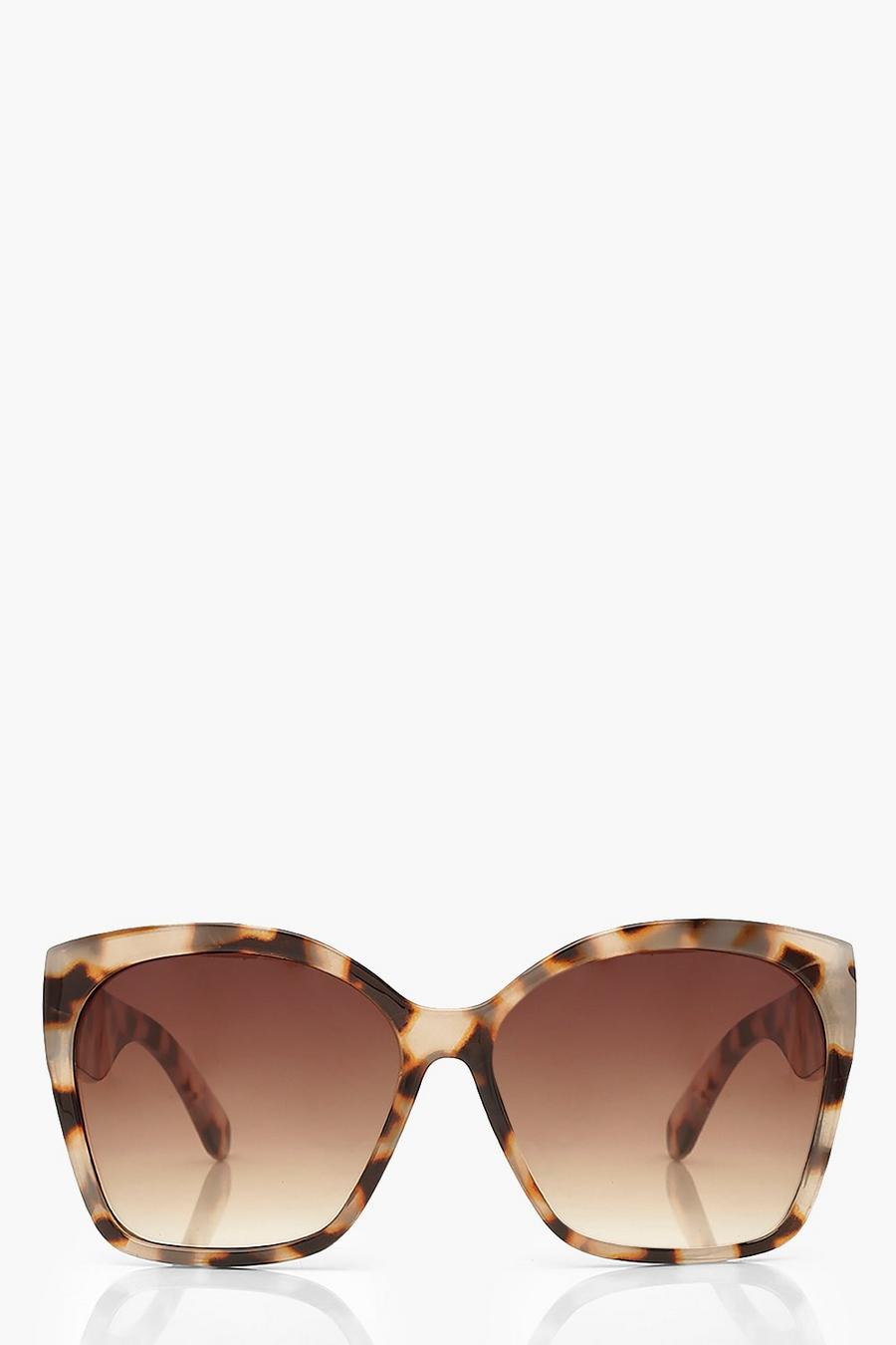 Oversize Horn-Sonnenbrille, Creme image number 1