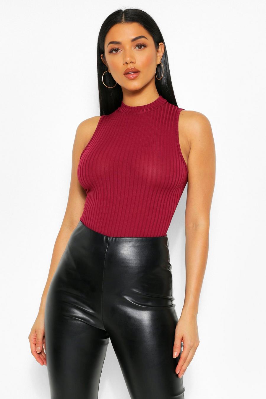 Berry High Neck Bodysuit image number 1