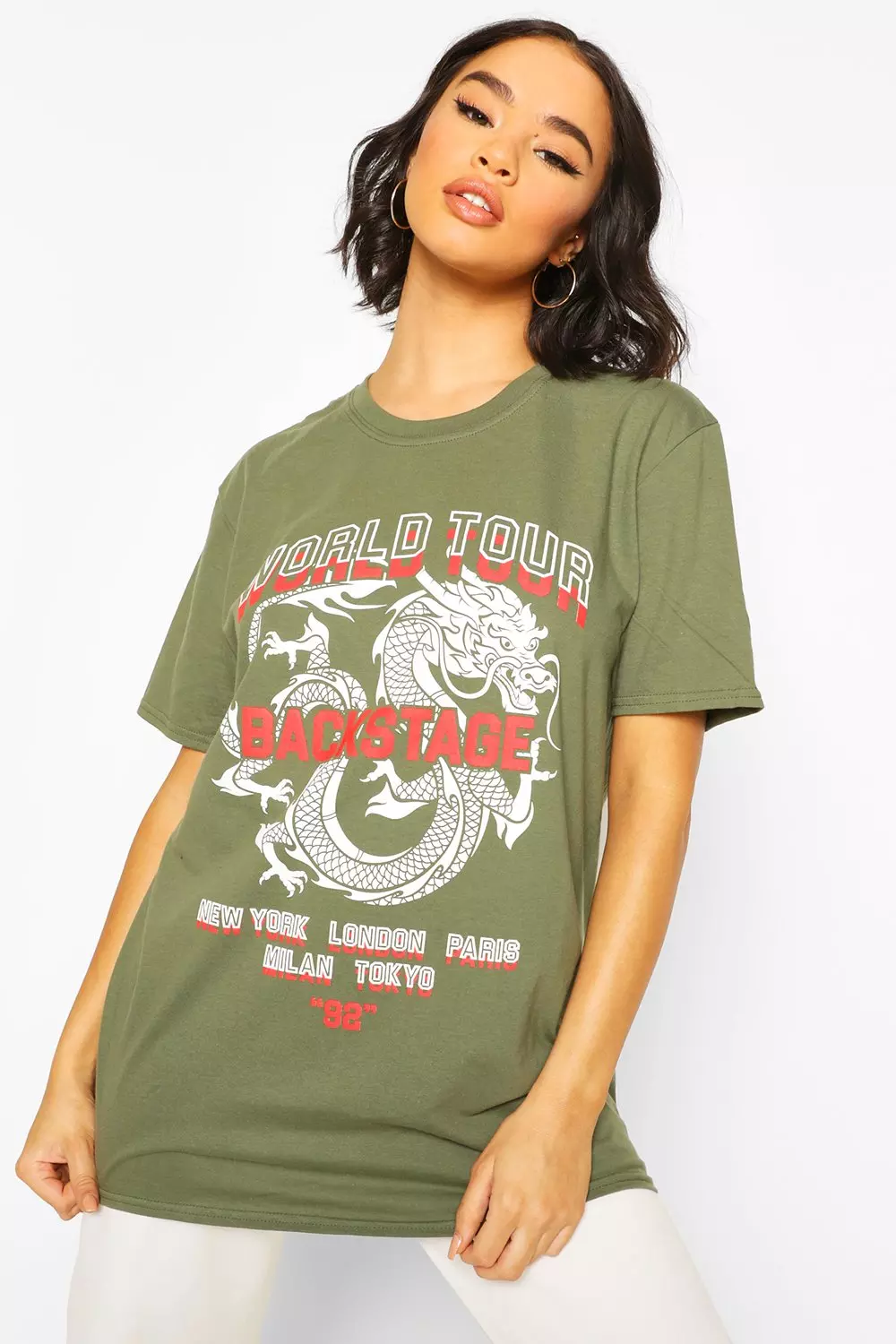 Dragon Print Oversized T Shirt Boohoo