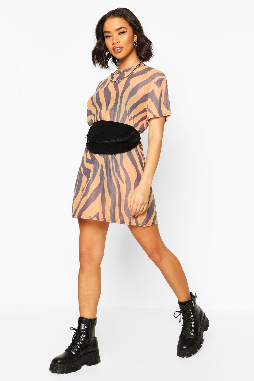 zebra t shirt dress