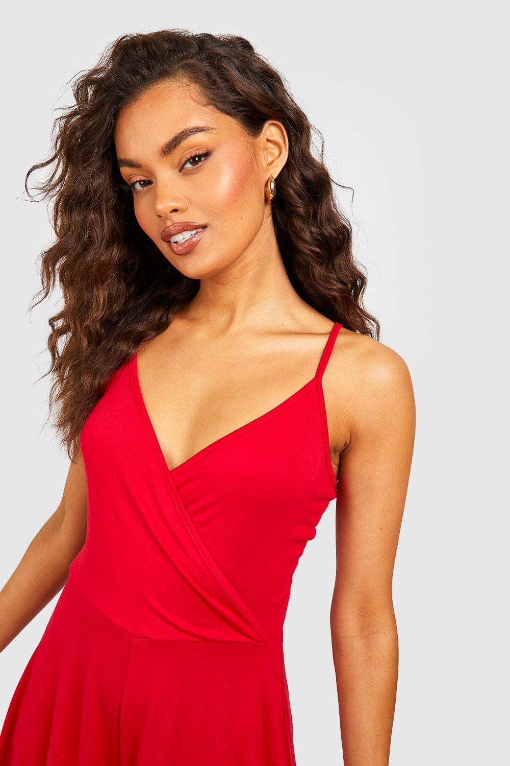 Boohoo hot sale red playsuit