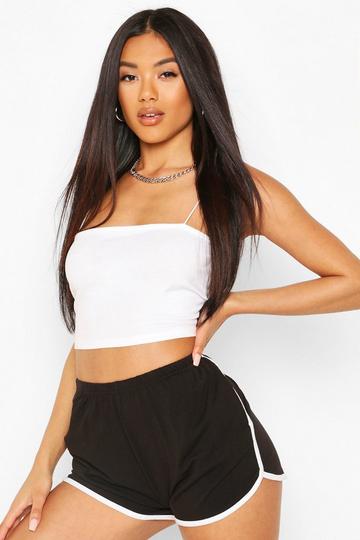 Basic Jersey Hardloopbroekje Met Contrasterende Details black