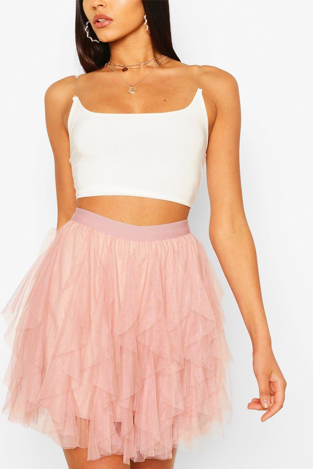 Layered skirt clearance boohoo