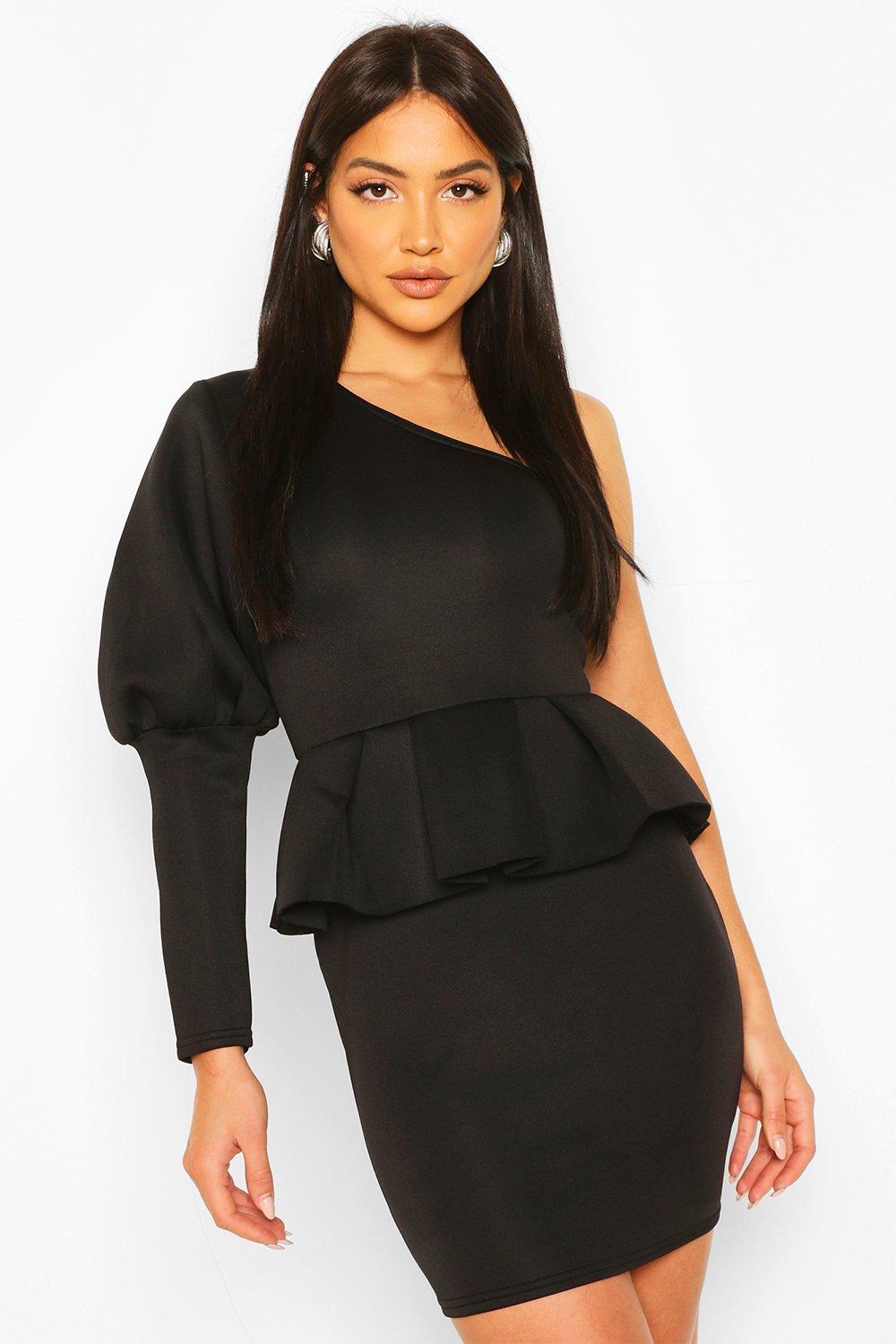 peplum dress with sleeves uk