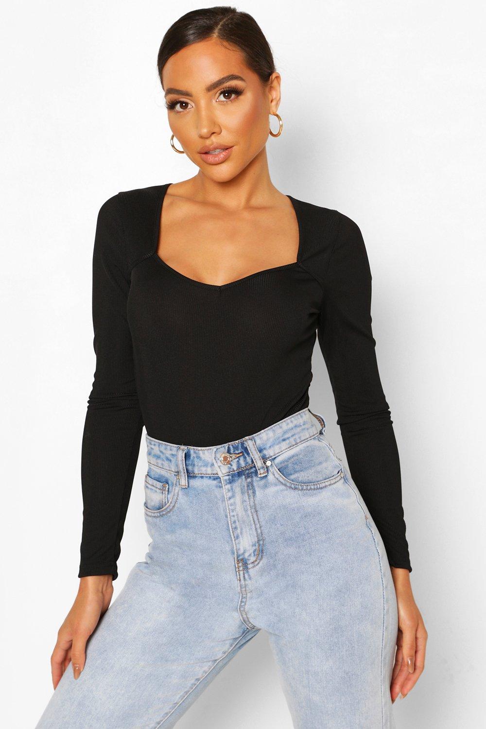 sweetheart neckline bodysuit