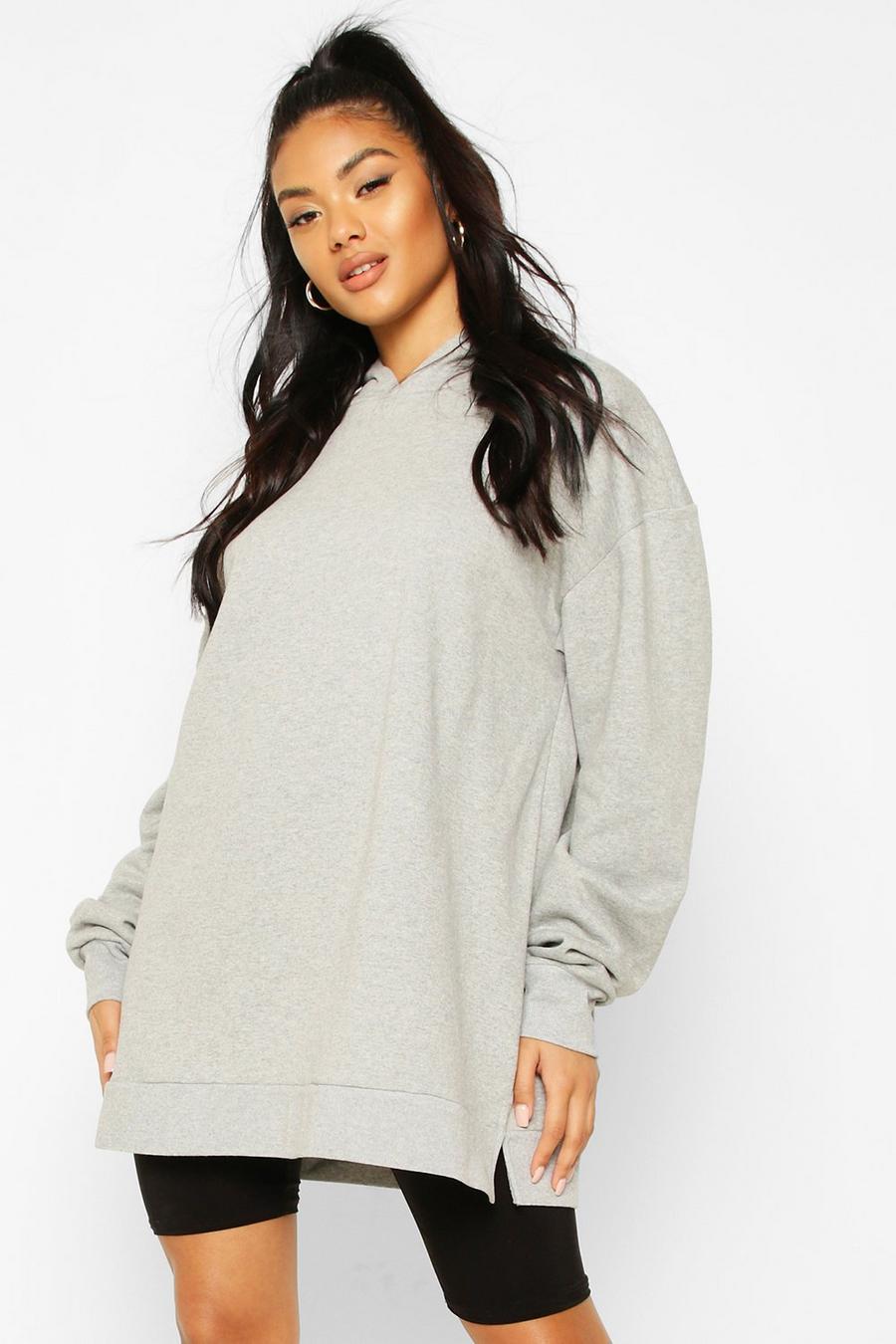 Grey marl Extremt oversize hoodie image number 1