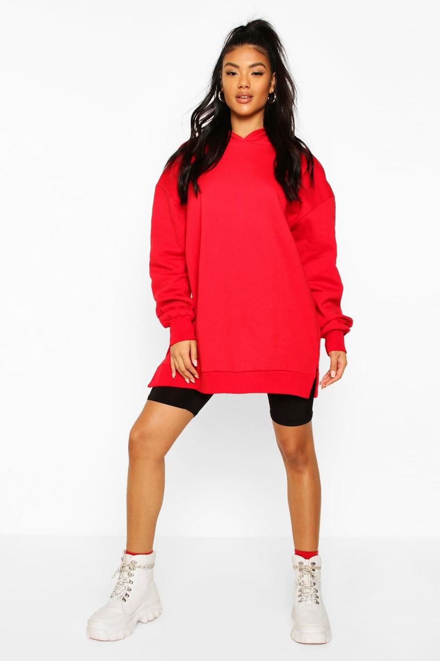 Red Extreme Oversized Hoodie image number 1