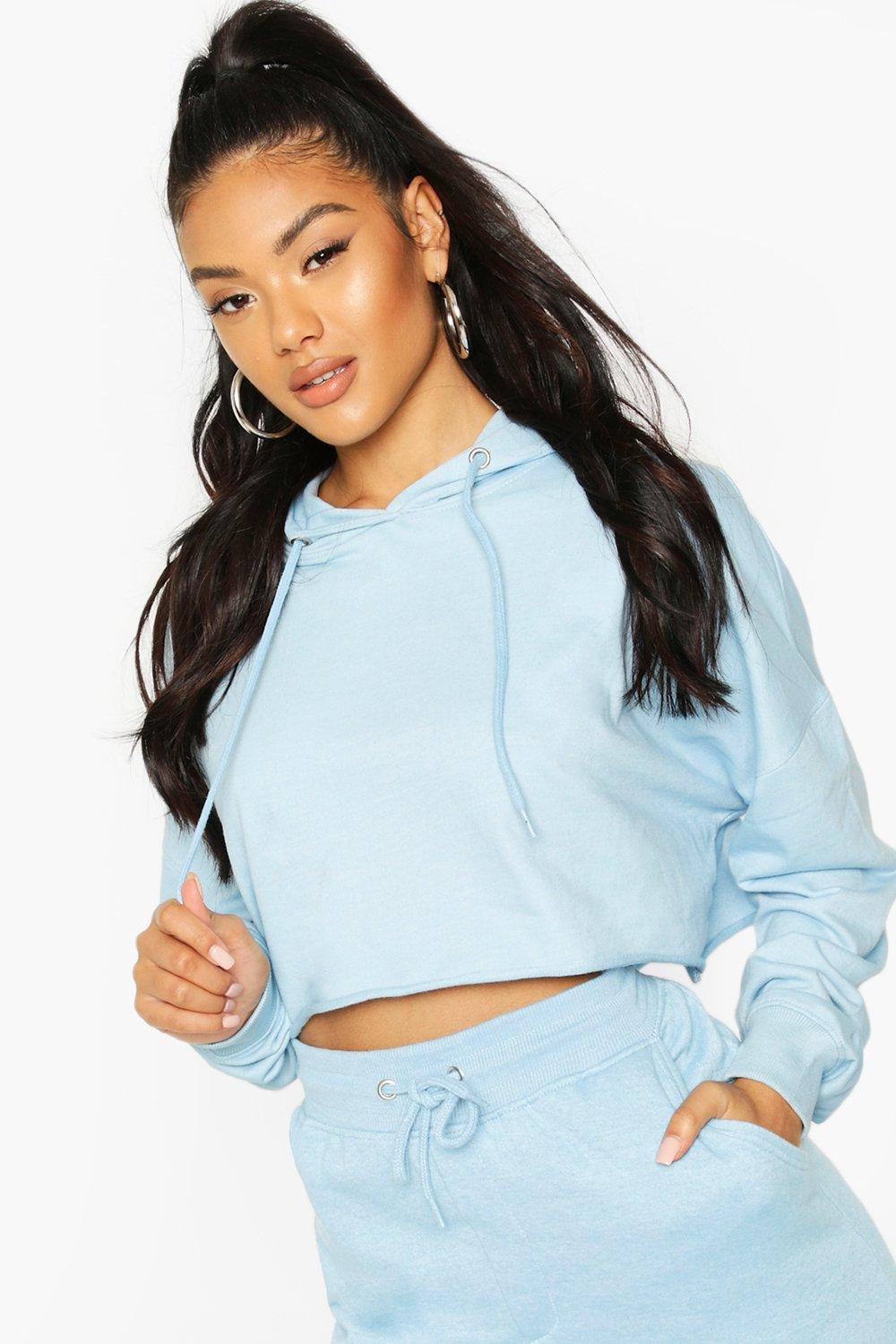 Boohoo cropped sweatshirt hot sale