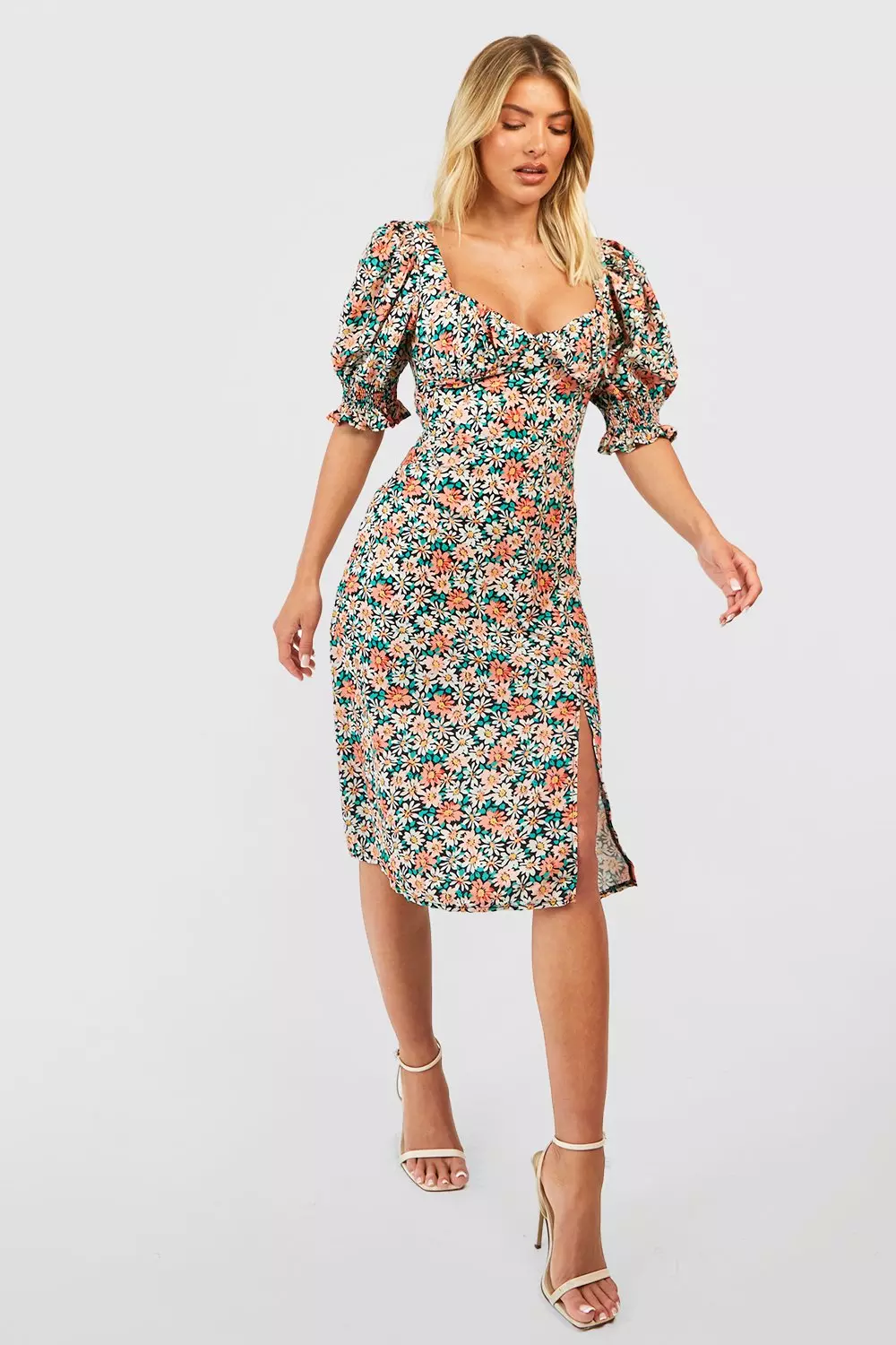 Missguided Maternity cami midi dress in floral