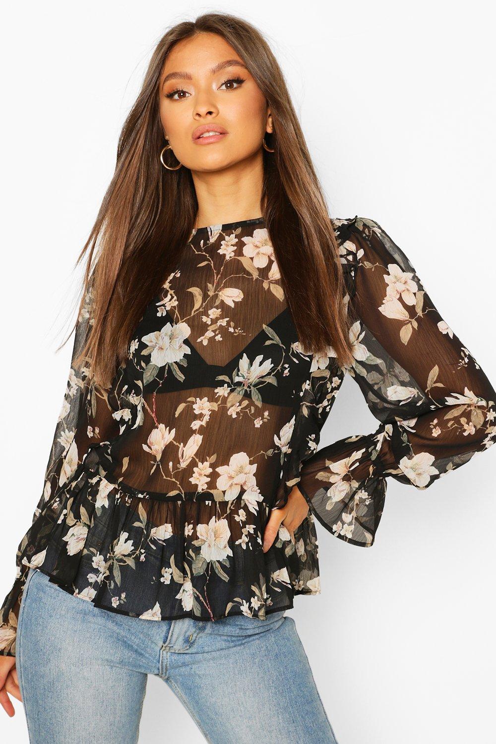 ruffle blouse boohoo