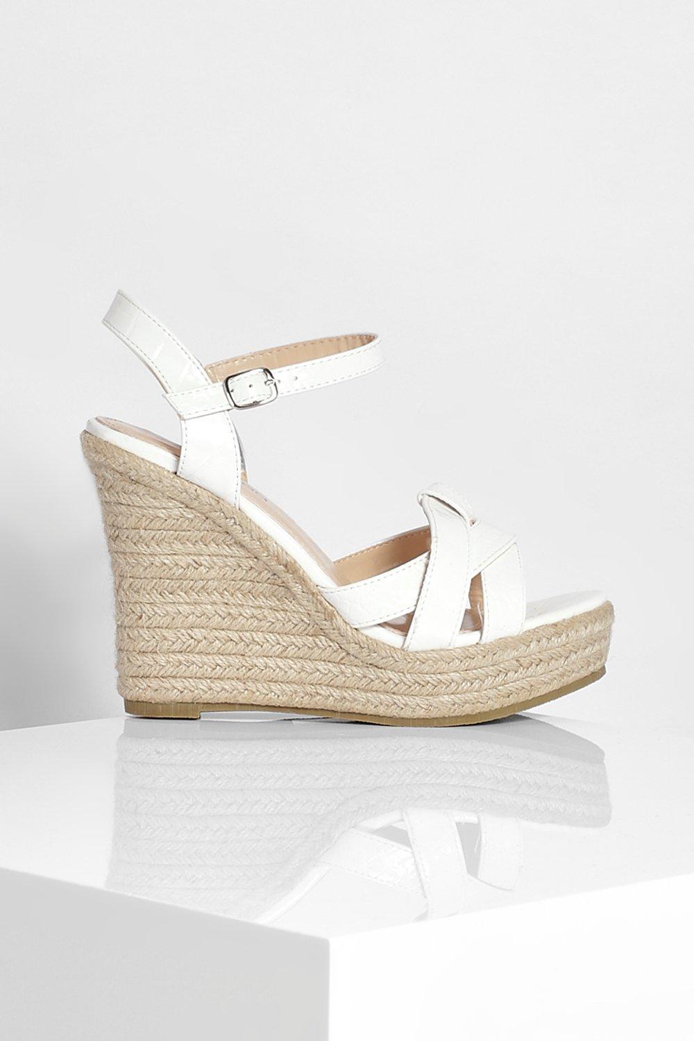 Cheap white best sale wedges shoes