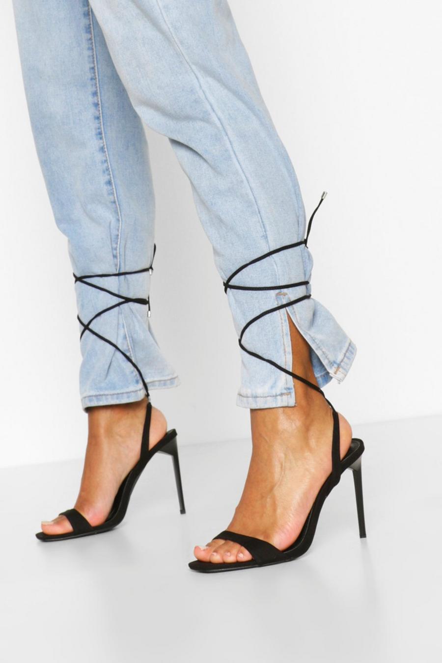 Strappy Square Toe Heel Sandals image number 1