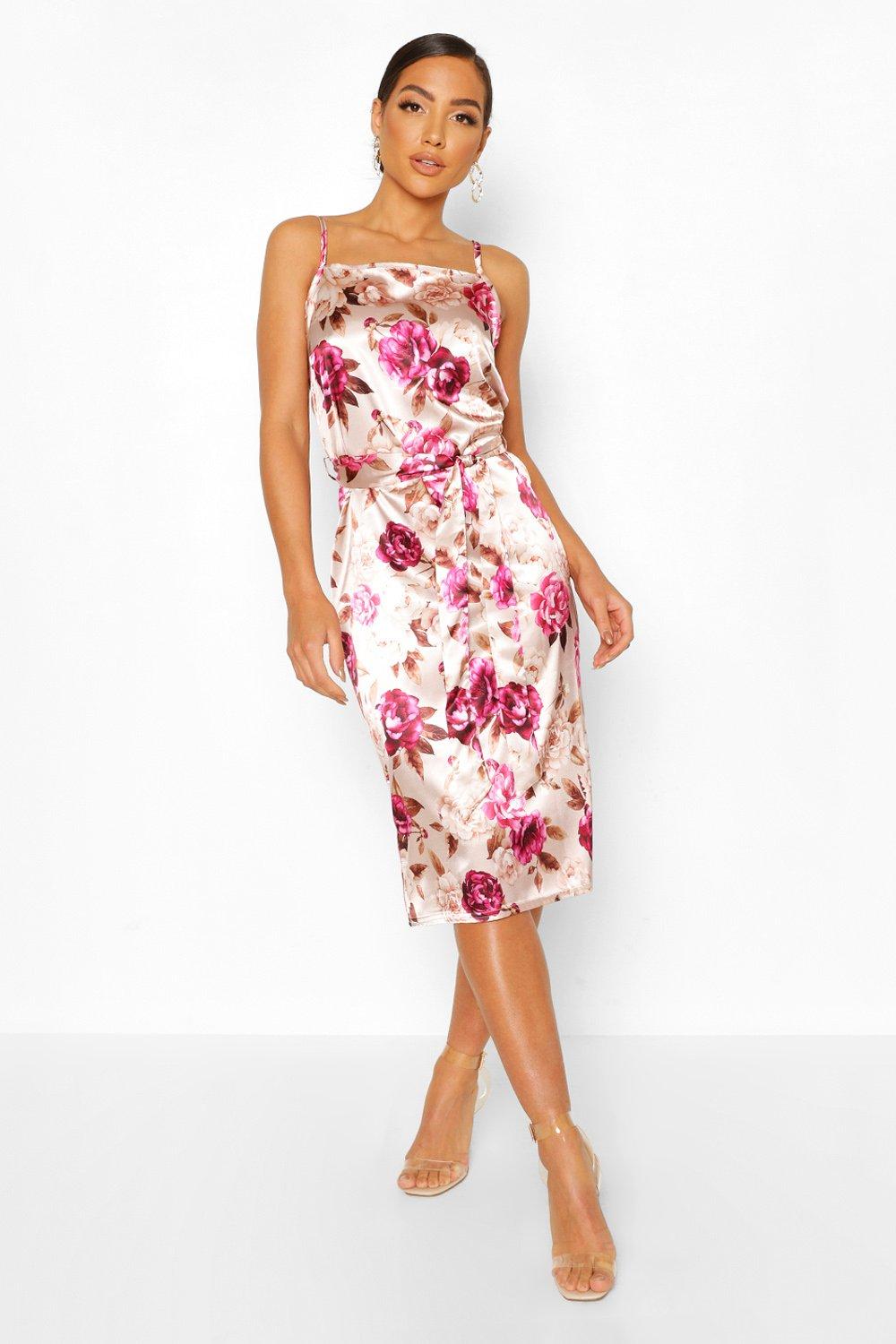 cowl neck slip midi dress