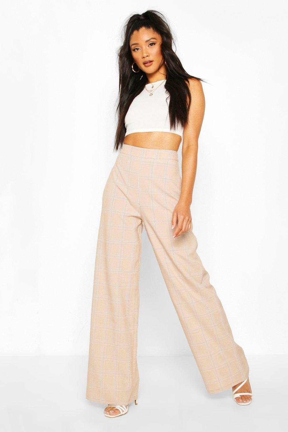 sand wide leg trousers