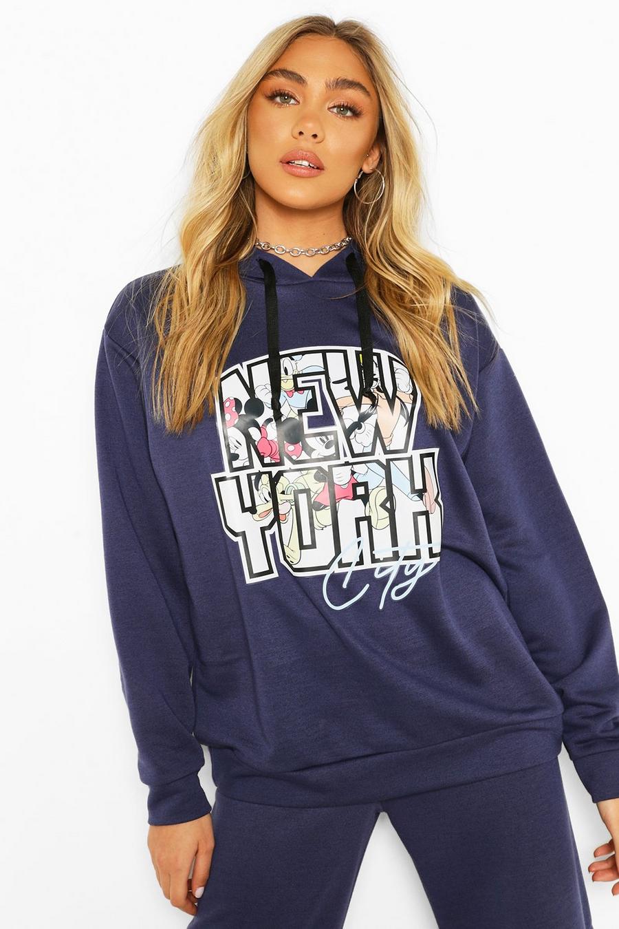"NYC" Oversize hoodie med Disney-motiv image number 1