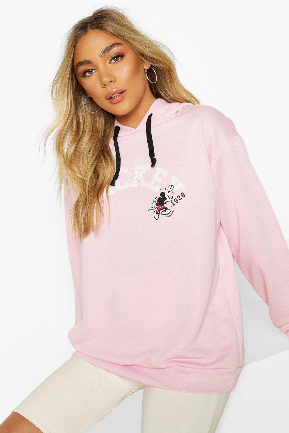 mickey mouse hoodie pink