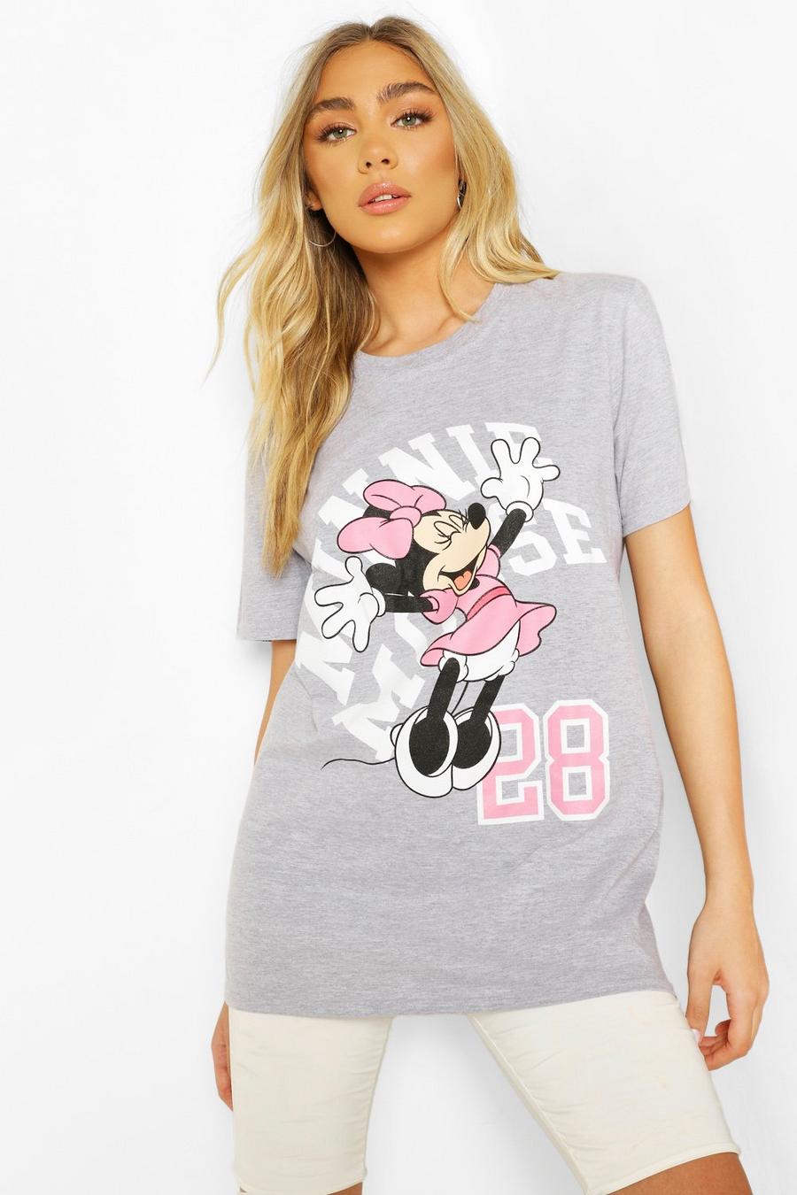 Grey Disney Minnie Mouse Printed T-Shirt image number 1