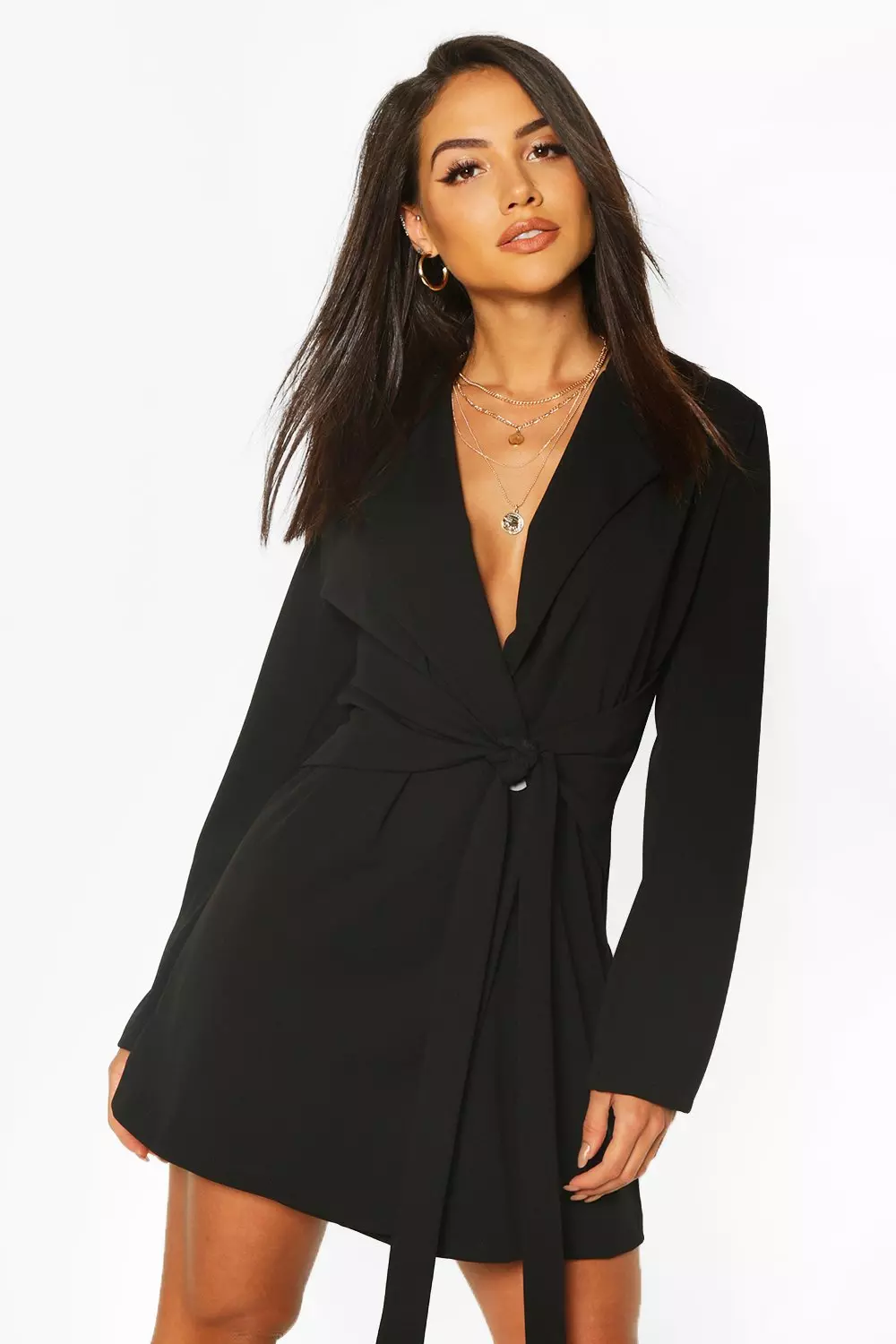 Black wrap blazer hot sale dress