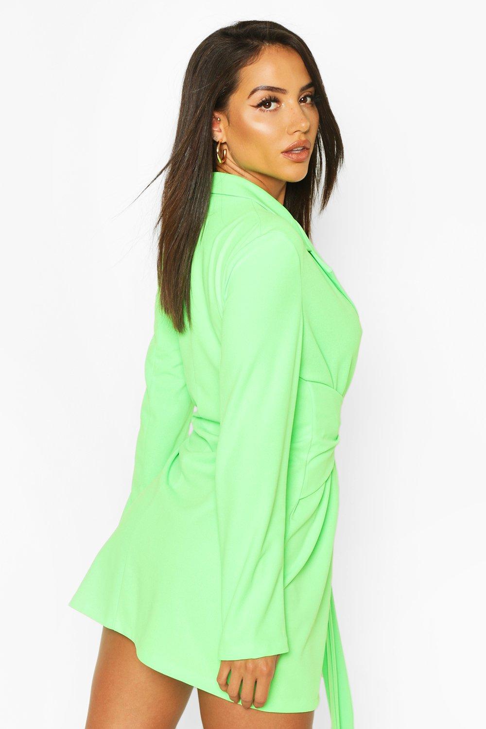 boohoo blazer dress plus size