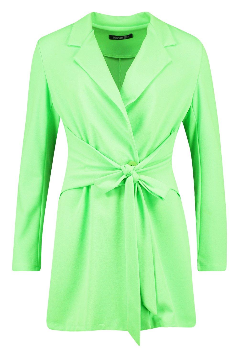 boohoo neon green dress