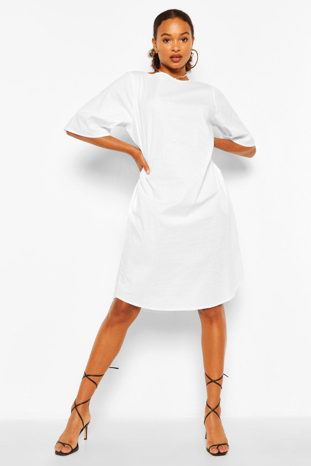 boohoo white dresses sale